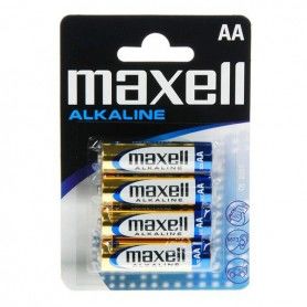 Alkaline Batteries Maxell 1.5V AA PK4 AA 1,5 V